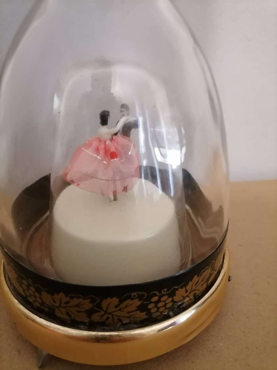 1960'S Rare Prince Musical Liquor Bottle Made In Japan Pair of Dancers Music & Motion SWAN LAKE WORK