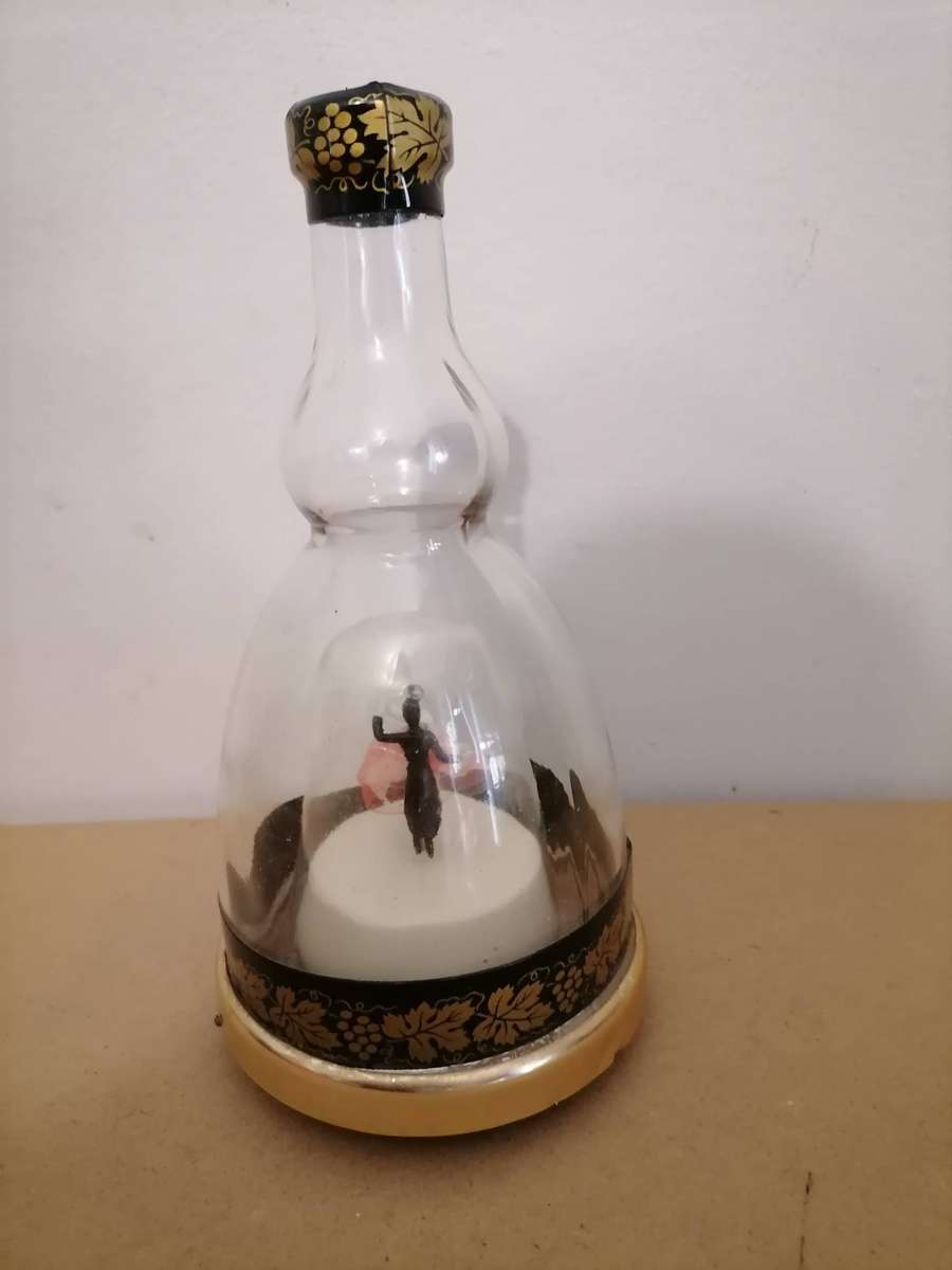 1960'S Rare Prince Musical Liquor Bottle Made In Japan Pair of Dancers Music & Motion SWAN LAKE WORK