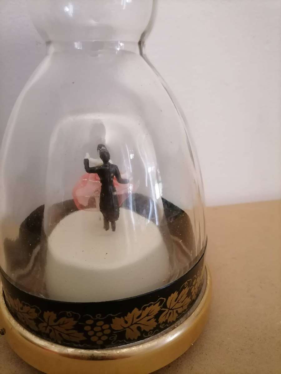 1960'S Rare Prince Musical Liquor Bottle Made In Japan Pair of Dancers Music & Motion SWAN LAKE WORK