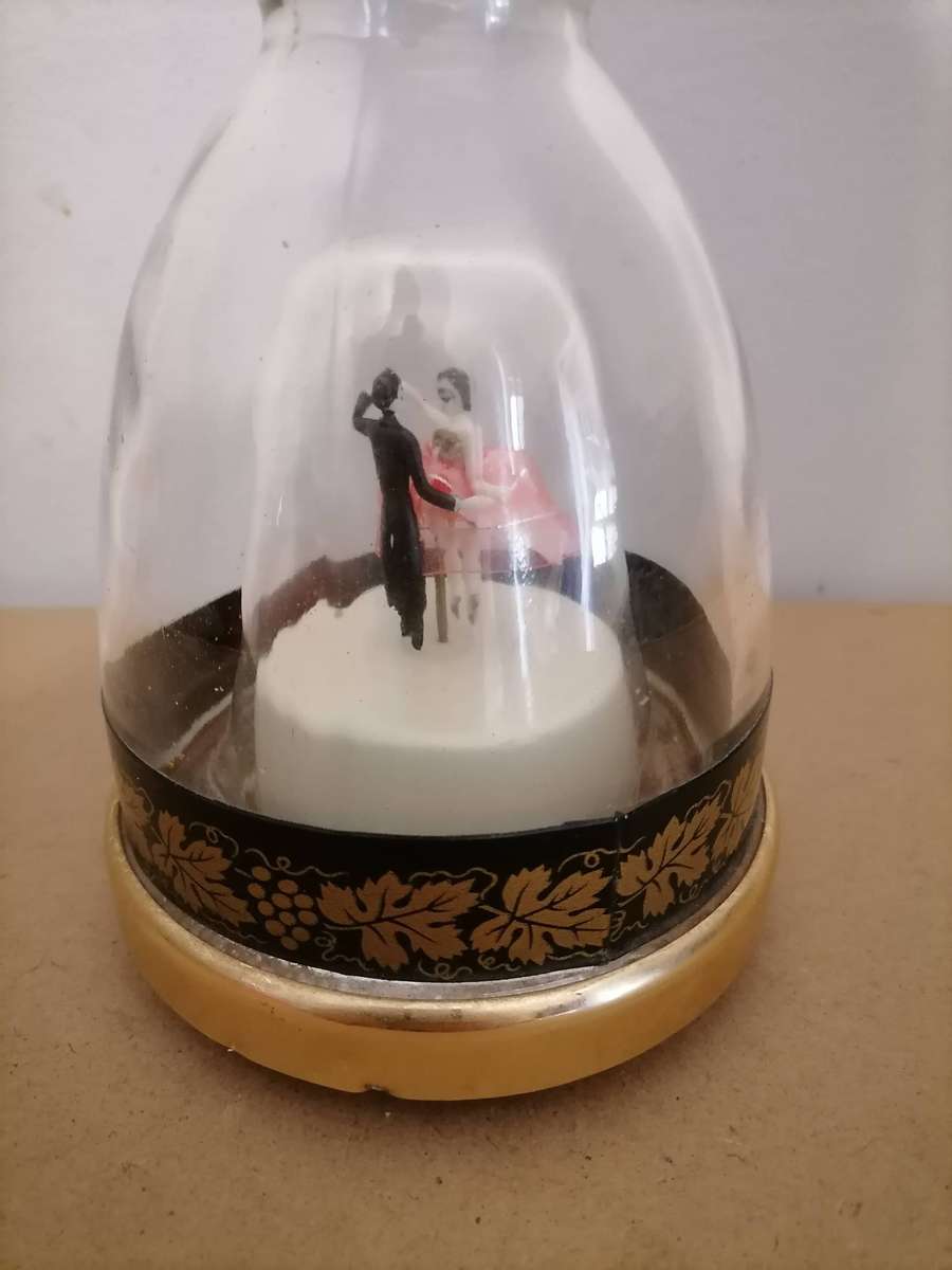 1960'S Rare Prince Musical Liquor Bottle Made In Japan Pair of Dancers Music & Motion SWAN LAKE WORK
