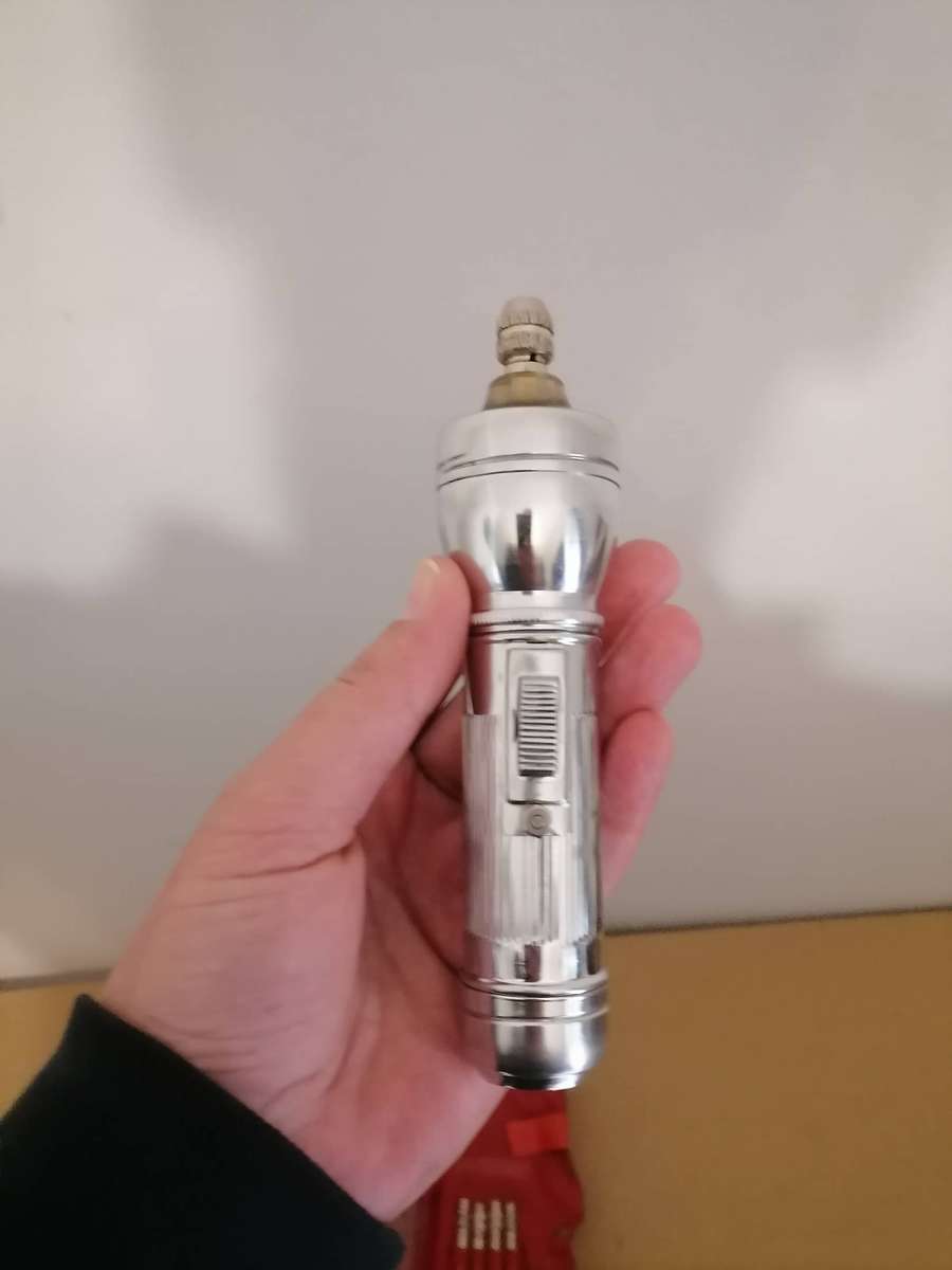 1970'S Vintage Flashlight Screwdriver CONTEX Made in British Hong Kong w/ Glass Lense 100% WORKING