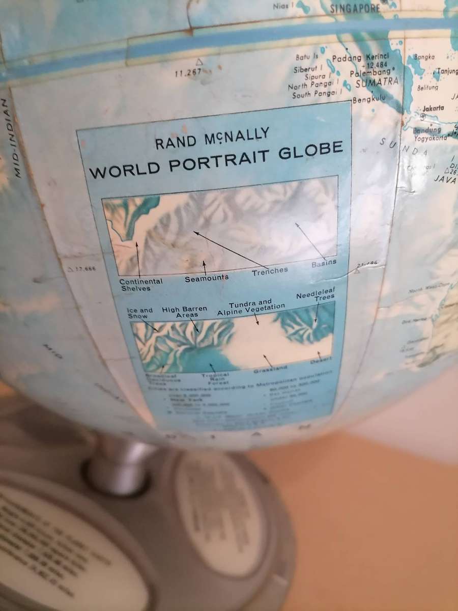 1960'S Vintage Rand McNally Globe - VERY RARE - South West Africa, Rhodesia & Congo
