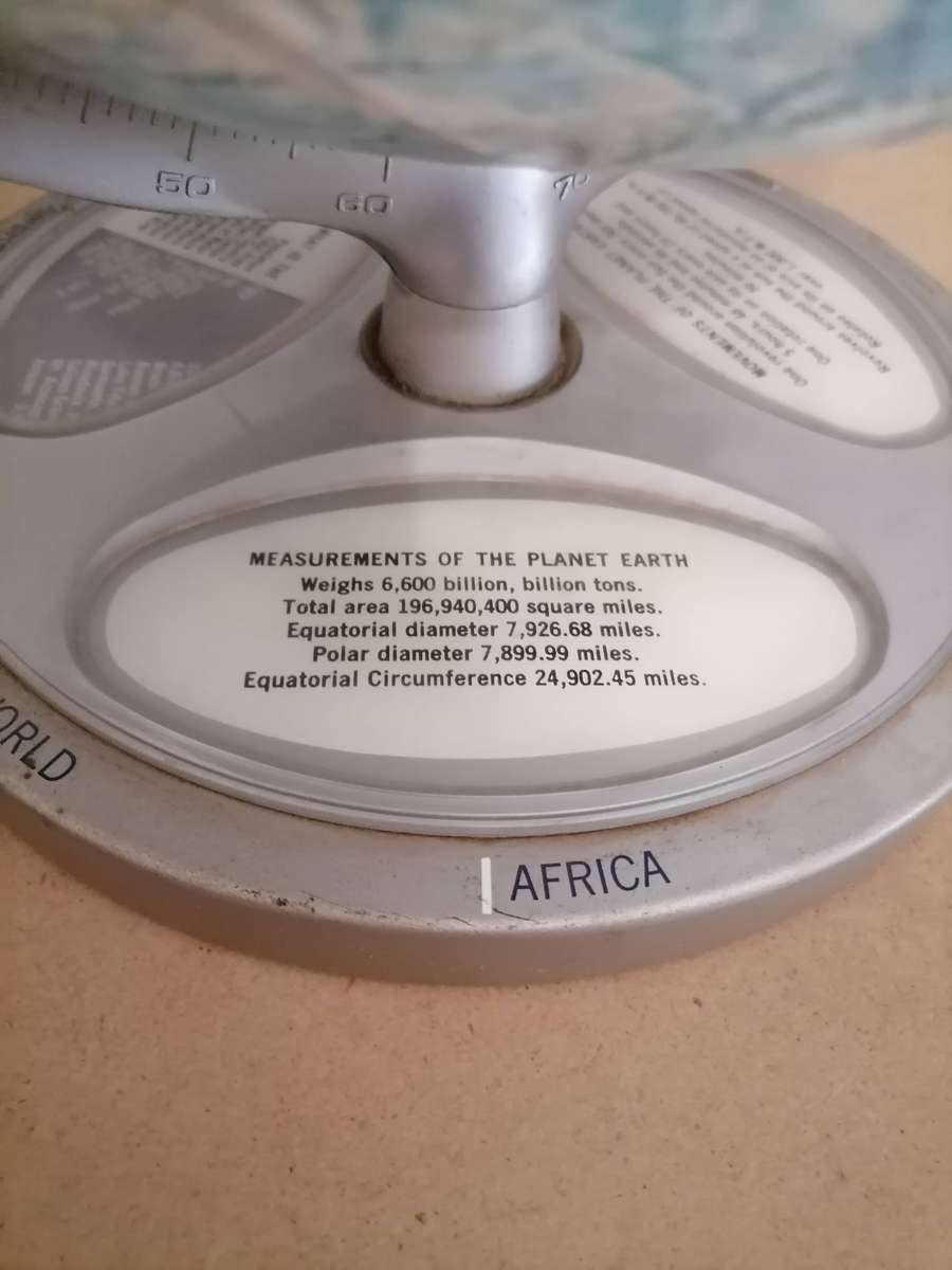 1960'S Vintage Rand McNally Globe - VERY RARE - South West Africa, Rhodesia & Congo