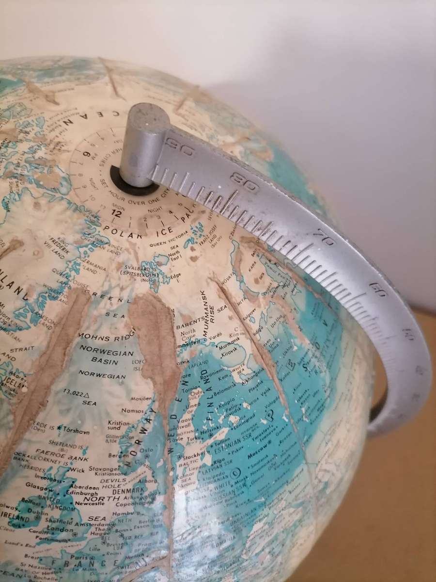 1960'S Vintage Rand McNally Globe - VERY RARE - South West Africa, Rhodesia & Congo