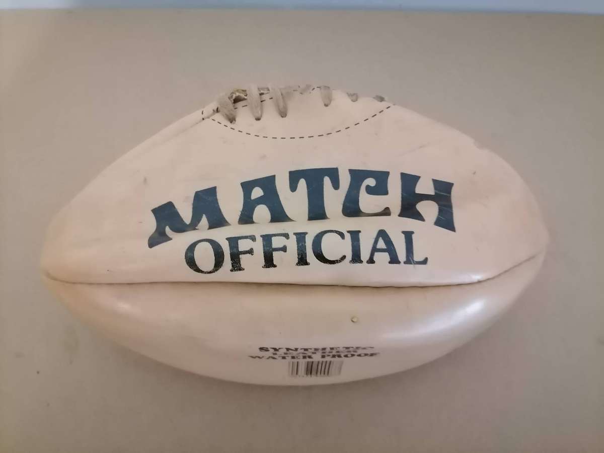 Vintage MATCH OFFICIAL Synthetic Leather Water Proof Rugby Ball