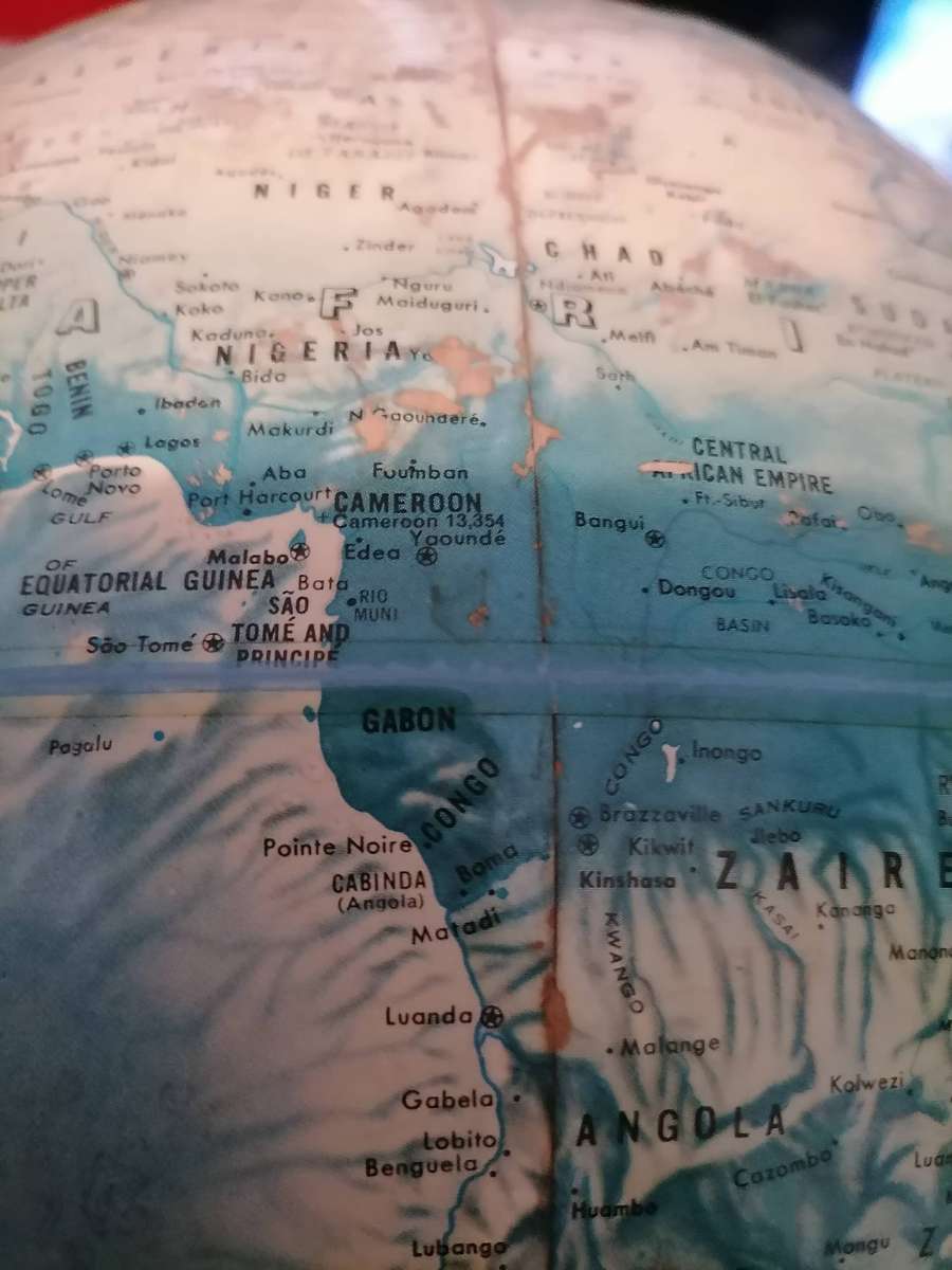 1960'S Vintage Rand McNally Globe - VERY RARE - South West Africa, Rhodesia & Congo