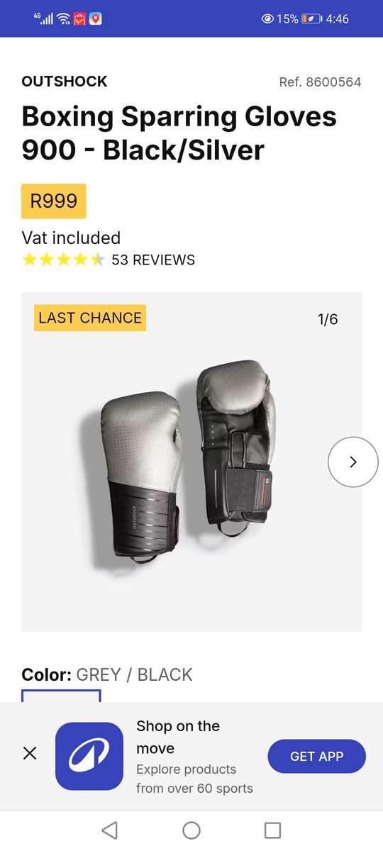 OUTSHOCK Boxing Sparring Gloves 900 - Size_Weight / 16 Oz - Black/Silver - Advanced Boxing Gear