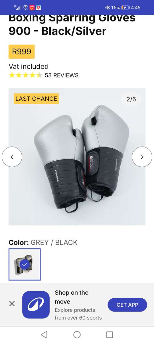 OUTSHOCK Boxing Sparring Gloves 900 - Size_Weight / 16 Oz - Black/Silver - Advanced Boxing Gear