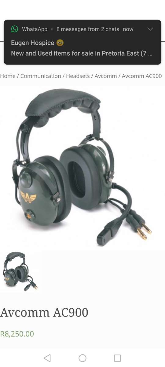 Avcomm Aviation AC900 Headset - 100% WORKING - AMAZING CONDITION WITH BAG