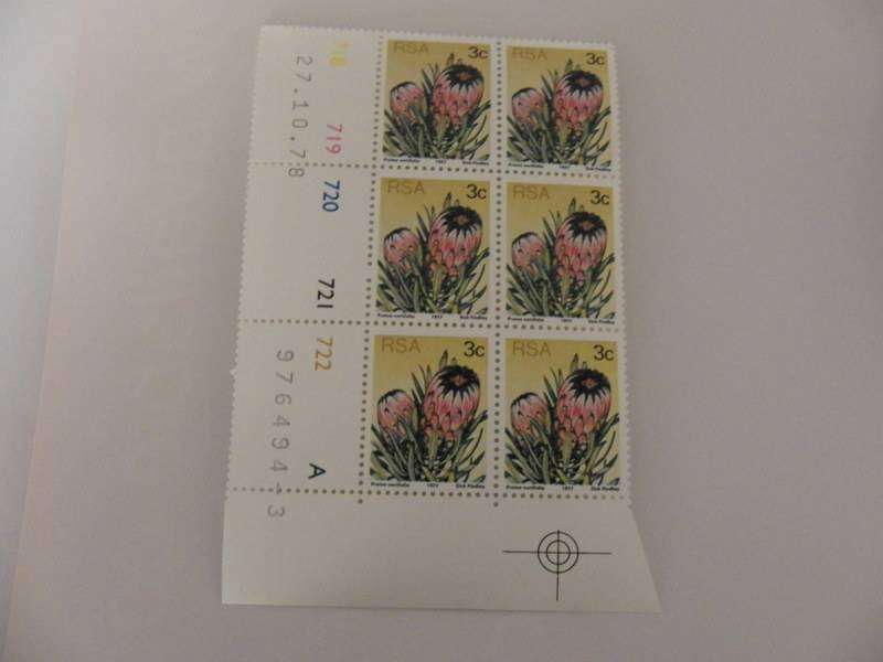 RSA 3rd Definitive Series (1977) - 3c Mint Control Block #718 A-Block Dated 27.10.78