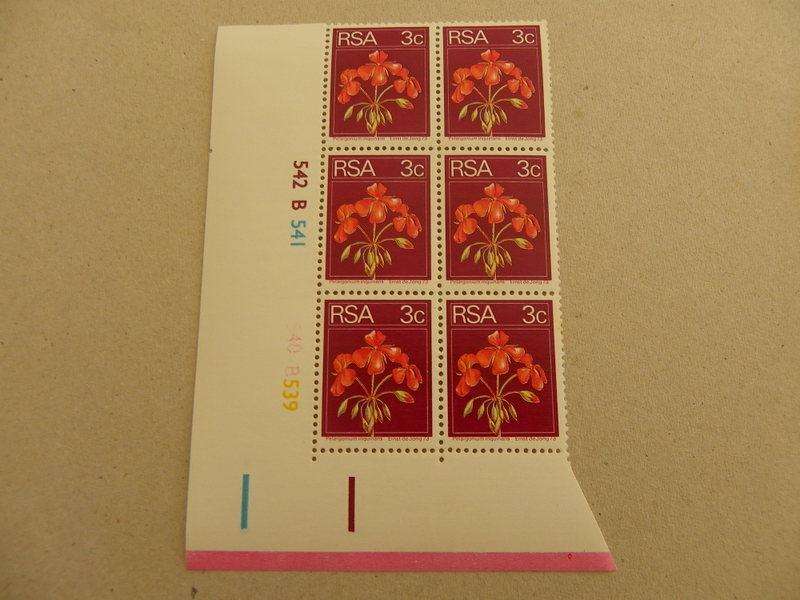 RSA 2nd Definitive Series (1974) - 3c Mint Control Block #541 B-block No Date