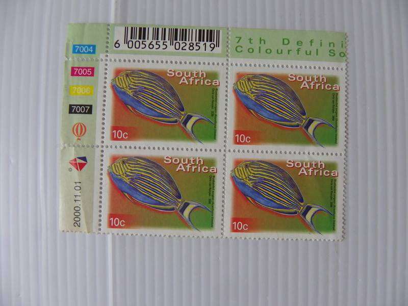 RSA 7th Definitive Series (2000) - Colourful SA 10c Mint Control block #7004 Dated 2000-11-01