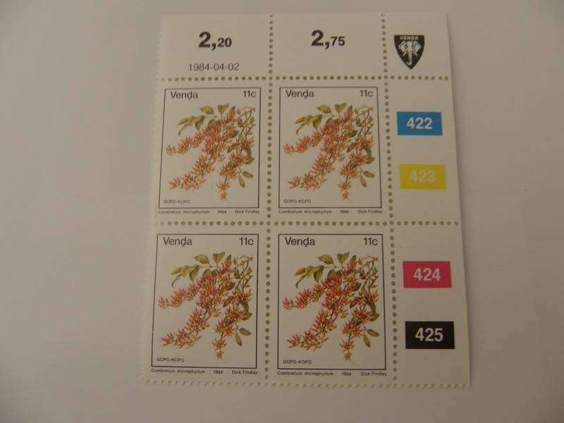 Venda 1st Definitive Series (1979) - 11c Mint Control Block (#422 Dated 1984-04-02)