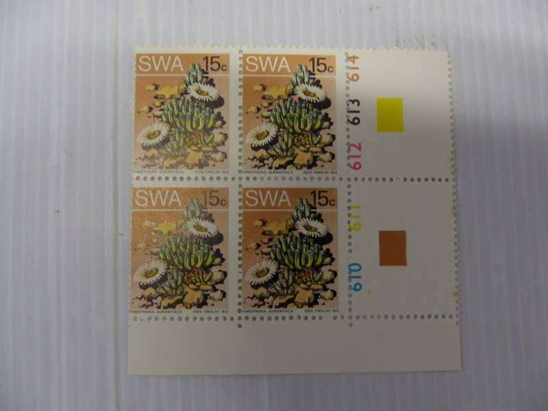 SWA 2nd Definitive Series (1973) - 15c Mint Control Block #610 No Date (SACC @ R35)
