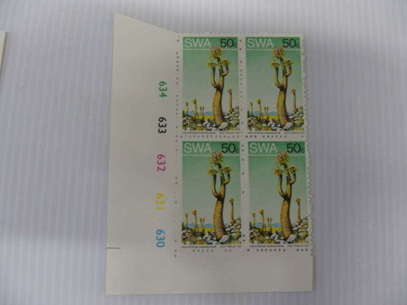 SWA 2nd Definitive Series (1973) - 50c Mint Control Block #634 No Date (SACC @ R80)