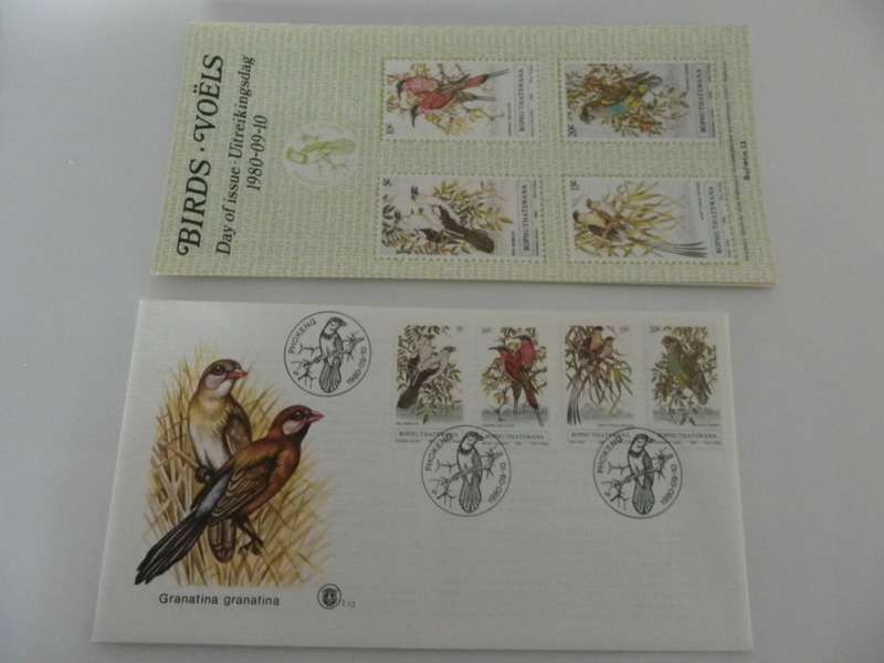 Bophuthatswana 1.13 (1980) - Biords FDC with SAPO Brochure