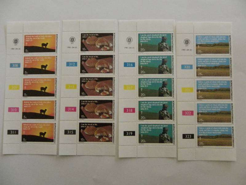 Bophuthatswana 1.17 (1981) - Easter Stamps Mint Control Block Set