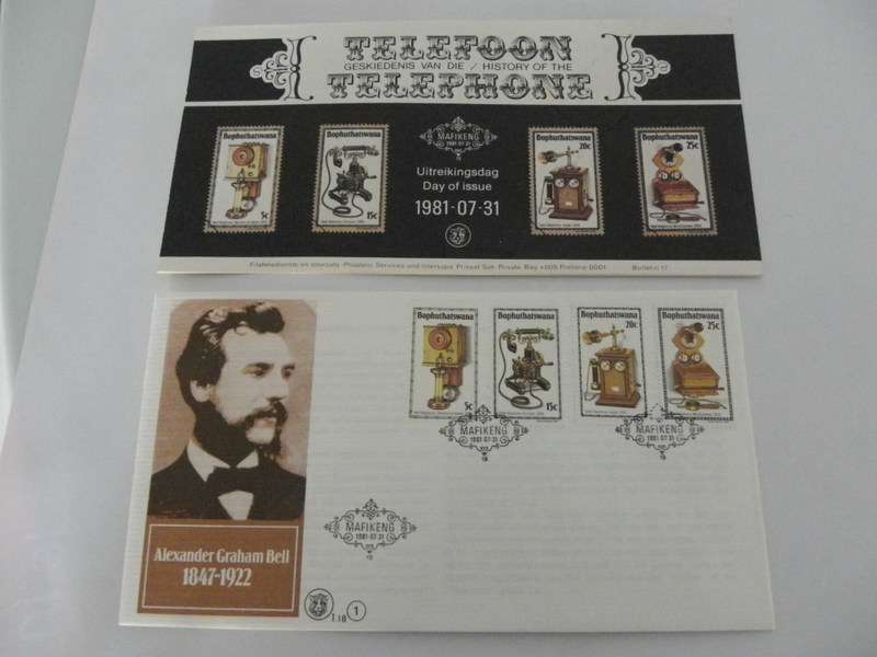 Bophuthatswana 1.18 (1981) - History of the Telephone FDC with SAPO Brochure