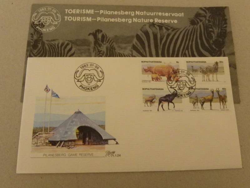 Bophuthatswana 1.24 (1983) - Pilansberg Game Reserve FDC with SAPO Brochure