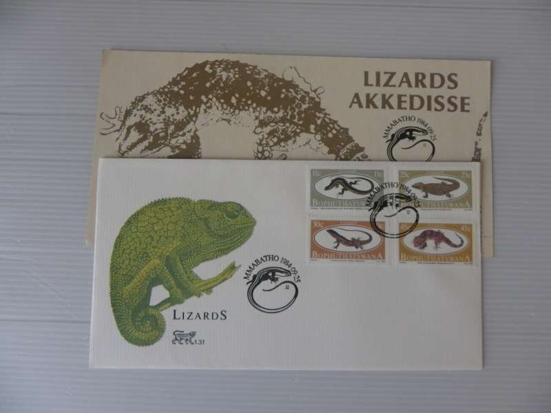 Bophuthatswana 1.31 (1984) - Lizards FDC with SAPO Brochure