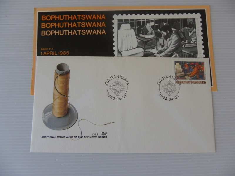 Bophuthatswana 1.32.3 (1985) - Additional Value FDC with SAPO Brochure