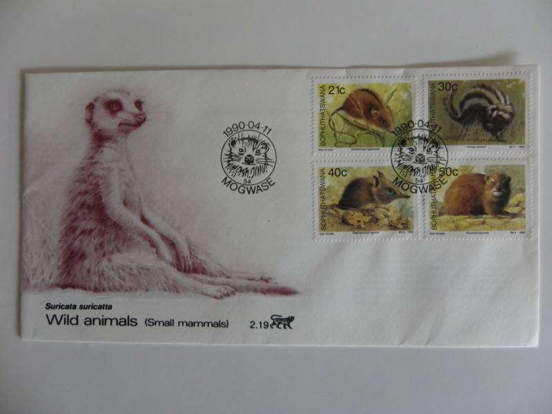 Bophuthatswana 2.19 (1990) - Small Mammals Official FDC
