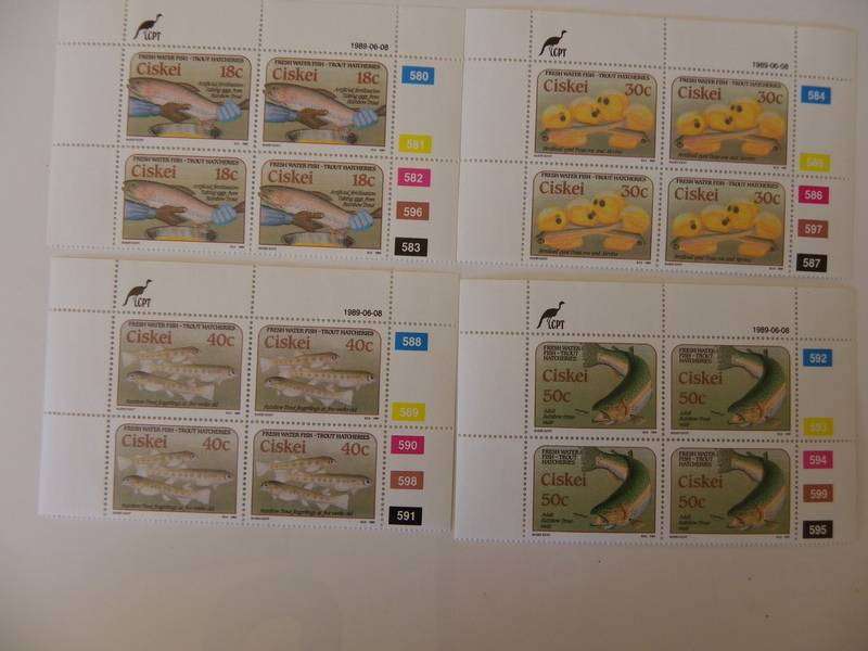 Ciskei 1.30 (1989) - Trout Hatcheries Mint Control Block Set