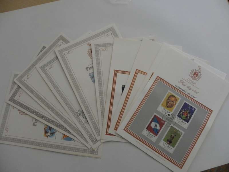 Ciskei - Complete Set of Collector Sheets  x 12 No duplication) Bid per FDC to take all