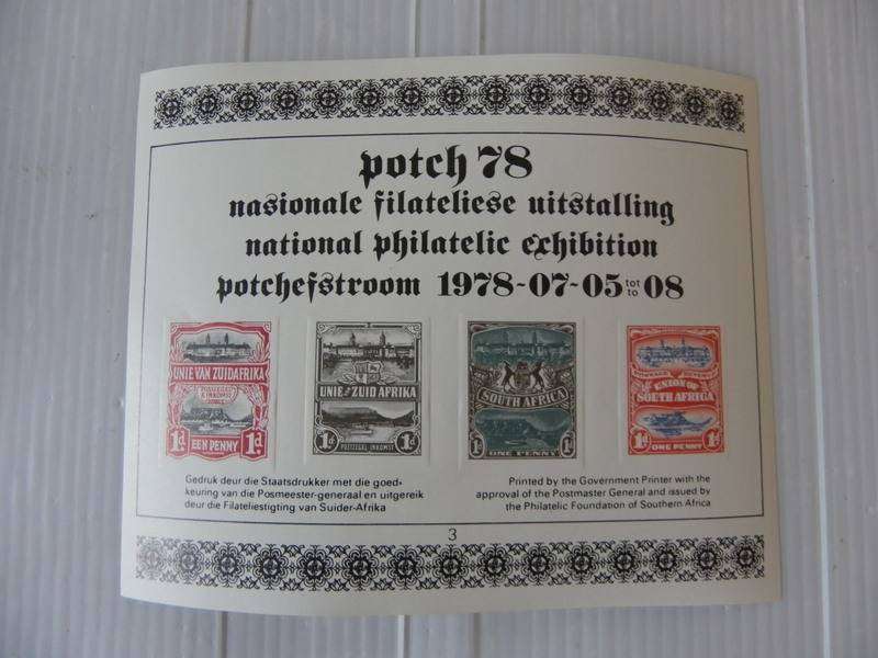 RSA ELP78 (1978) - Philatelic Exhibition Mint Miniature Sheet