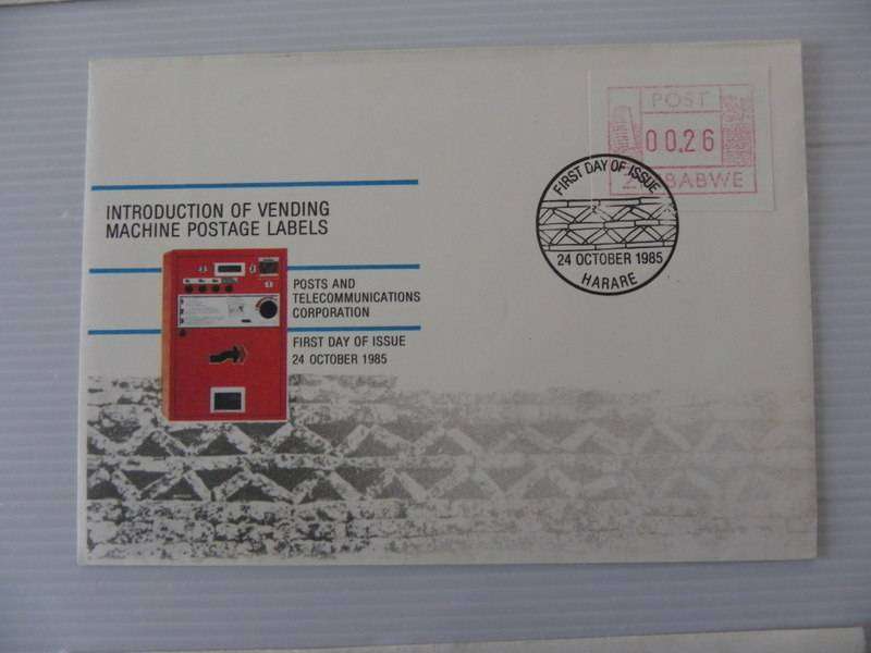 Zimbabwe (1985) - Introduction of Vending Machines Illustrated FDC