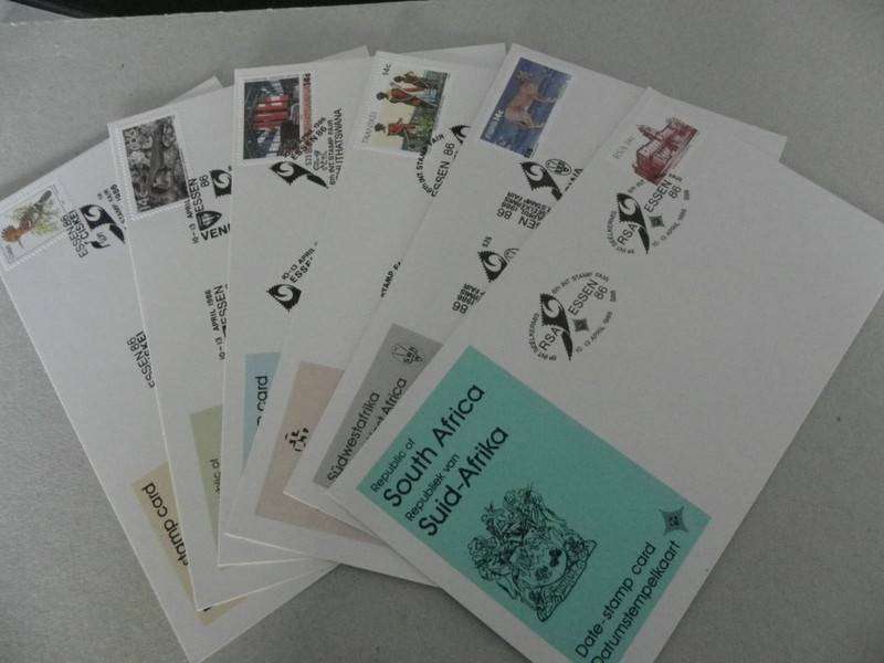 RSA (1986) - Essen Stamp Exhibition Full Set of Date Cards
