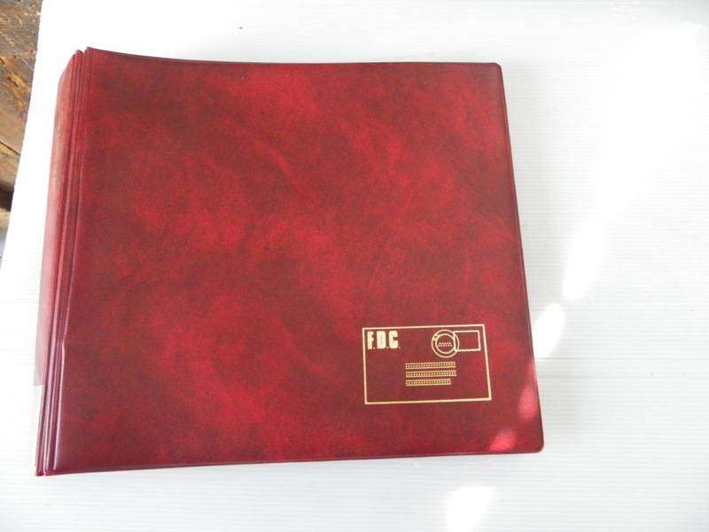 Red FDC Albums x10 with 2 Pockets per Page and 25+ Pages each (Bid per album!!!!) As good as new !!!