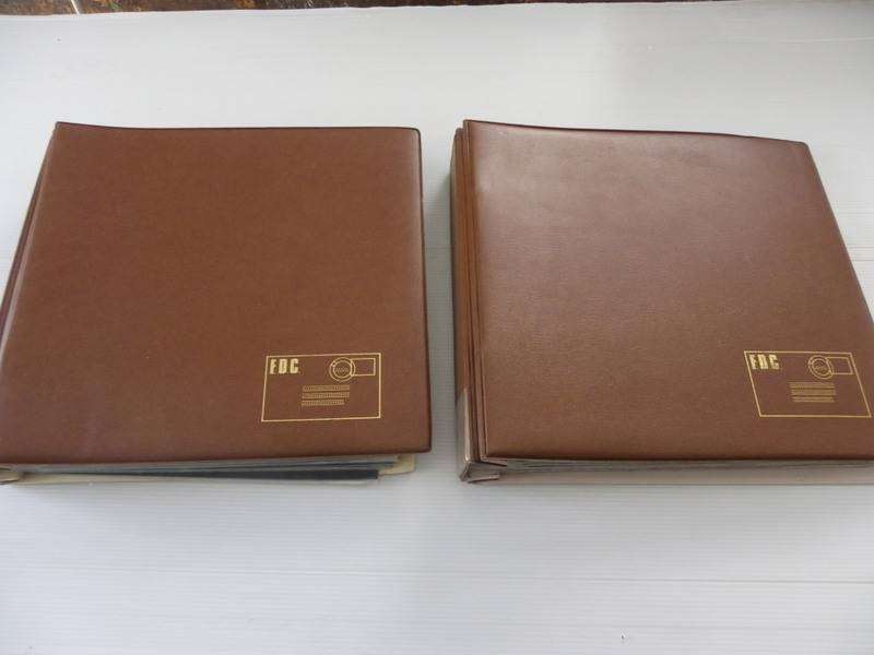 Brown FDC Albums x2  with 2 Pockets per Page and 46 & 22 Pages (as good as new !!)