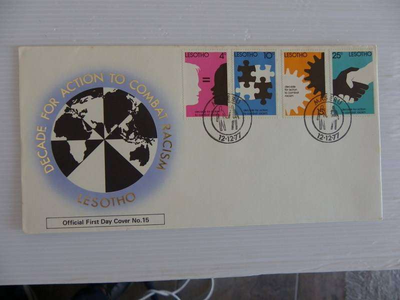 Lesotho (1977) - FDC #15 Decade for Action to Combat Racism Illustrated FDC