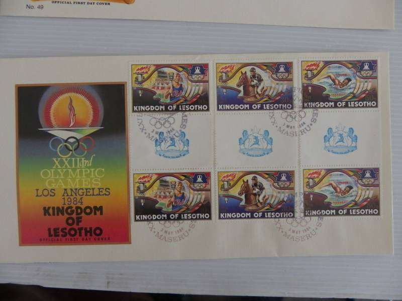 Lesotho (1984) - Los Angles Olympic Games Illustrated FDC