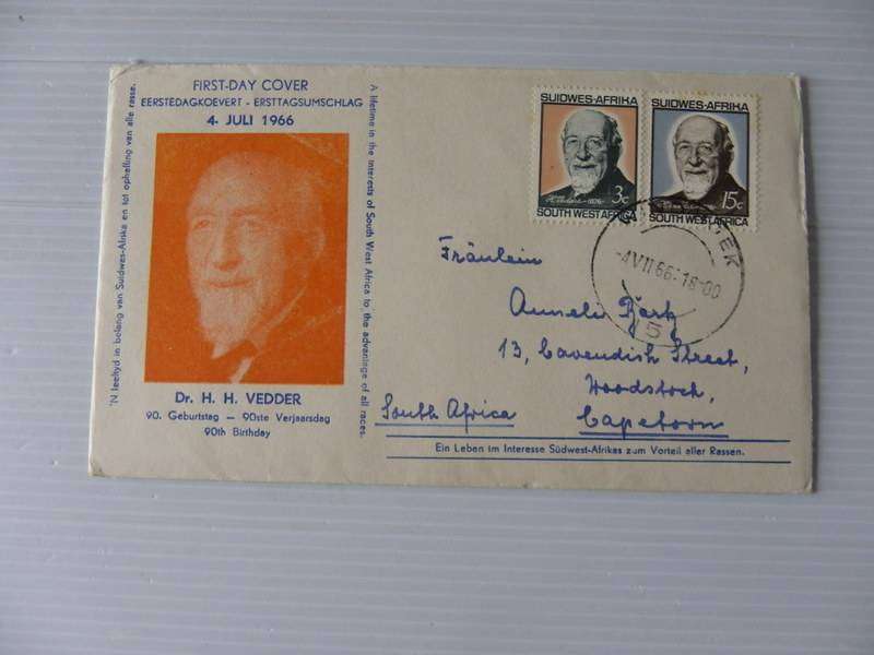 SWA (1966) - Dr Vedder Illustrated FDC