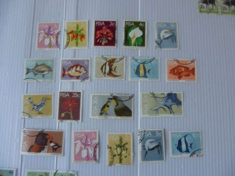 RSA 2nd Definitive Series (1974) - Used Set with Coil Stamps
