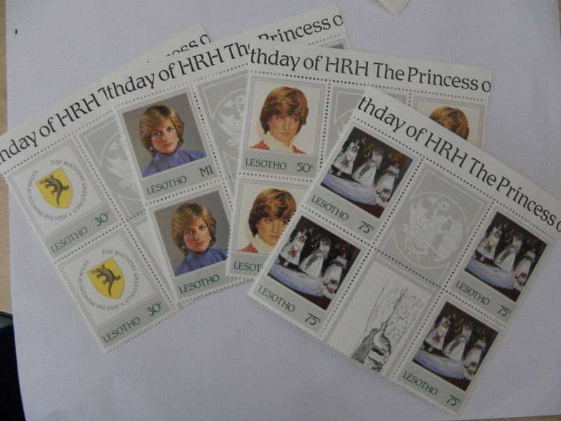 Lesotho (1983) - 21st Birthday of Princess Diana Gutter Mint Block Set