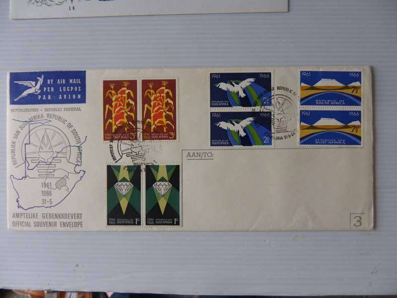 RSA 1.03 (1966) - 5th Anniversary of the Republic Official FDC Unaddressed !!!