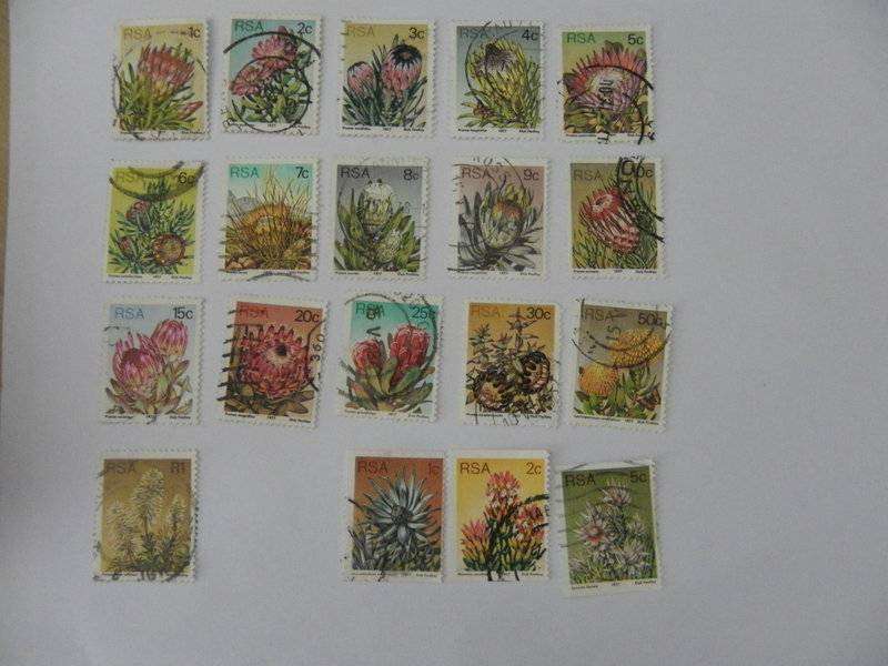 RSA 3rd Definitive Series (1977) - Used Set with Coil Stamps