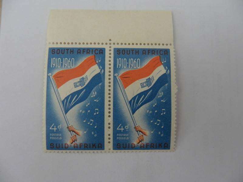 Union (1960) - 50th Anniversary of the Union 4d Mint Marginal Pair