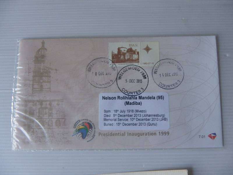 RSA 7.01 - FDC with Special Cancels to Celebrate Mandela's Life