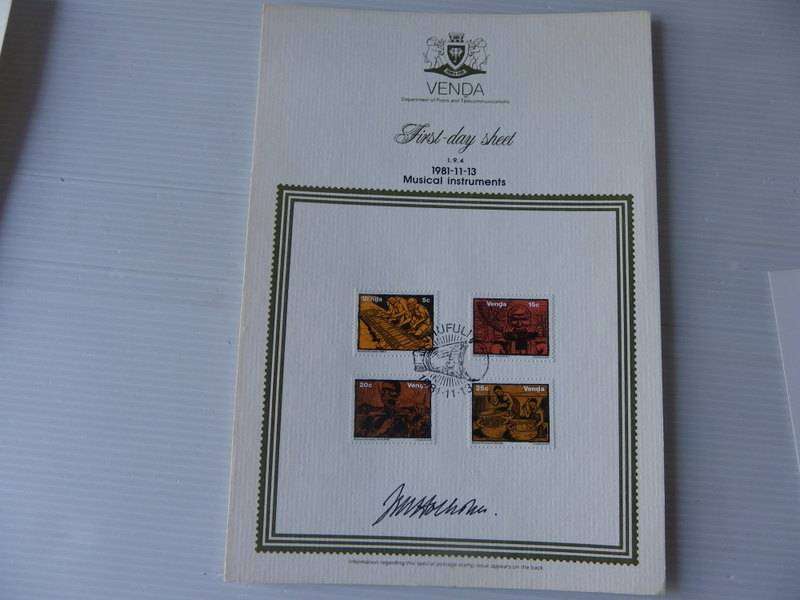 Venda 1.09 (1981) - Musical Instruments Collector Sheet Signed by Designer!!!!