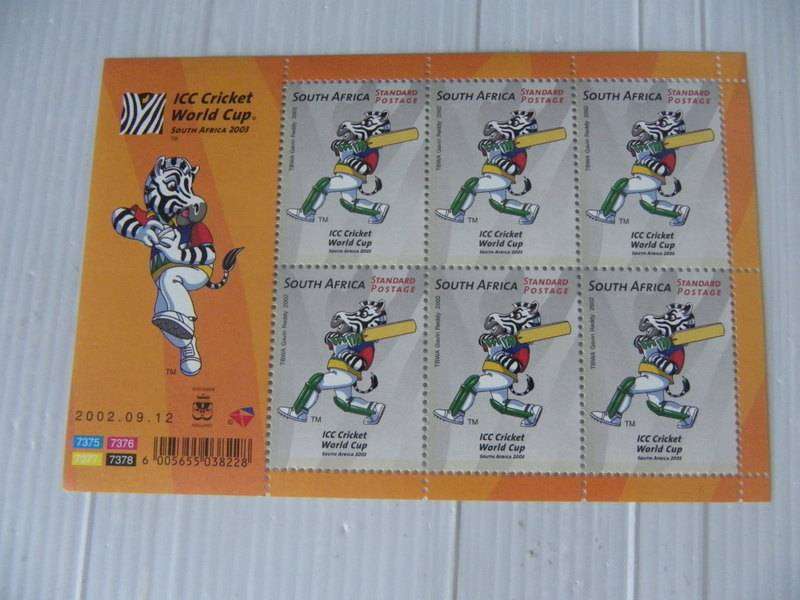 RSA 7.52 (2002) - ICC World Cup Full Sheet in Mint