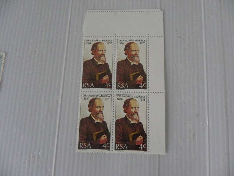 RSA 3.07 (1978) - Tribute to Dr Murray Mint block of 4 Stamps