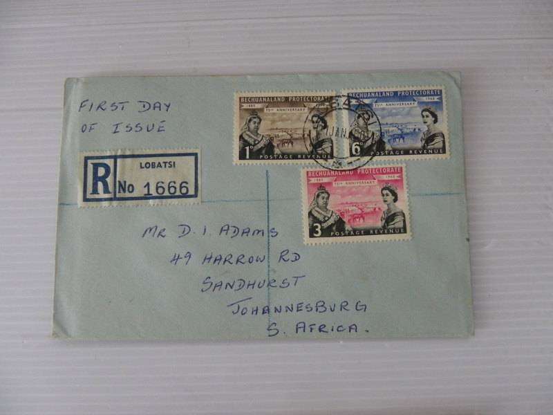 Bechuanaland (1947) - Royal Visit Private FDC