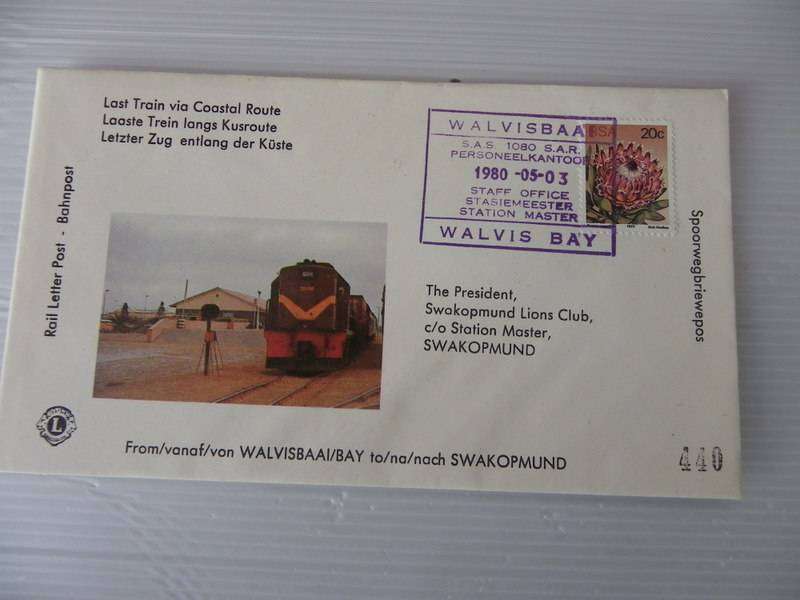 SWA (1980) - Last Train via Coastal Route Illustrated FDC