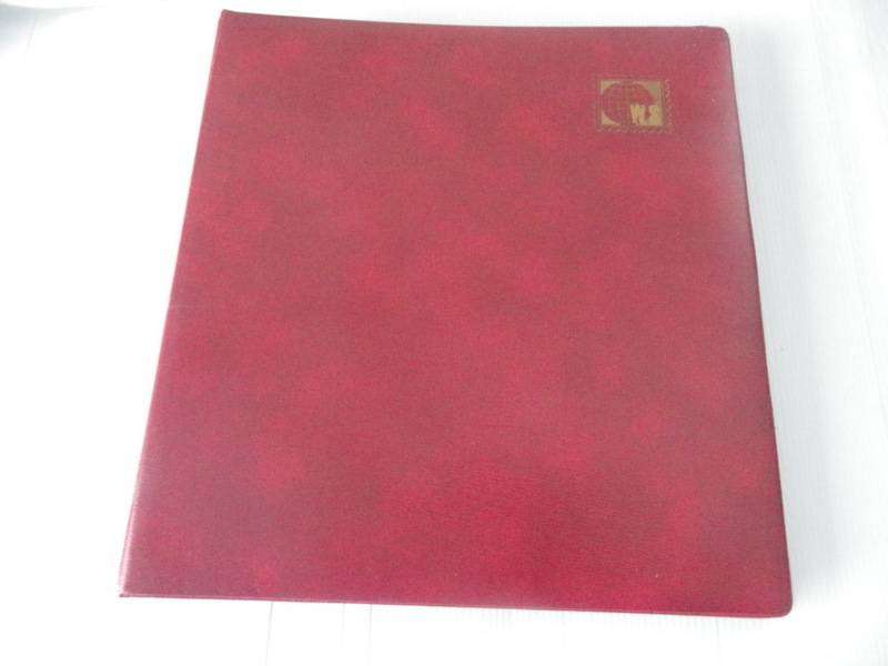 Red FDC Album with 2 pockets per page for Larger FDC's and with 15 Pages