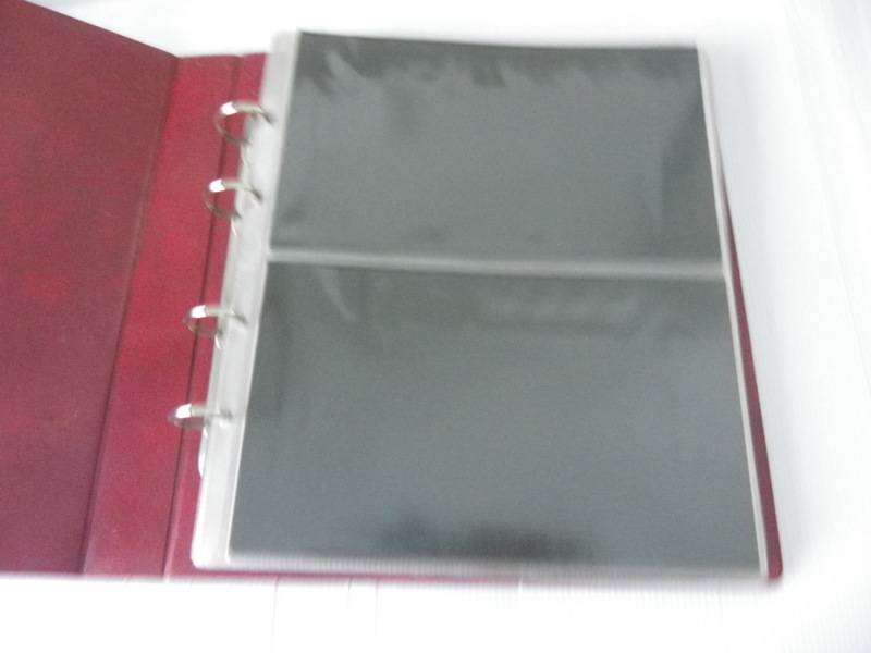 Red FDC Album with 2 pockets per page for Larger FDC's and with 15 Pages