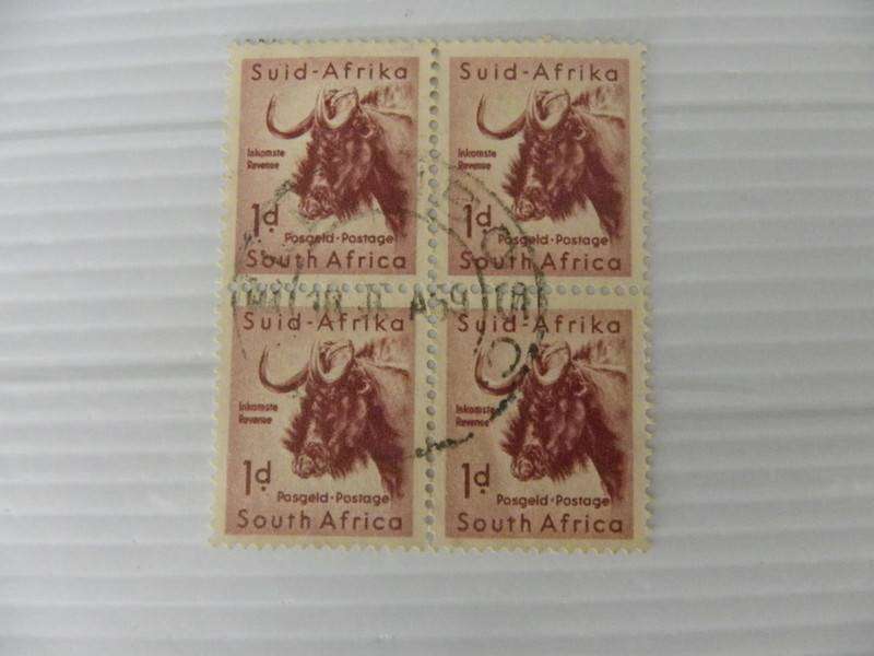 Union (1954) -  Animal Definitive Series 1d Used Block